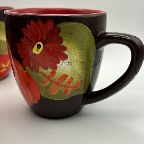 Laurie Gates floral design set of three mugs - Picture 8 of 15